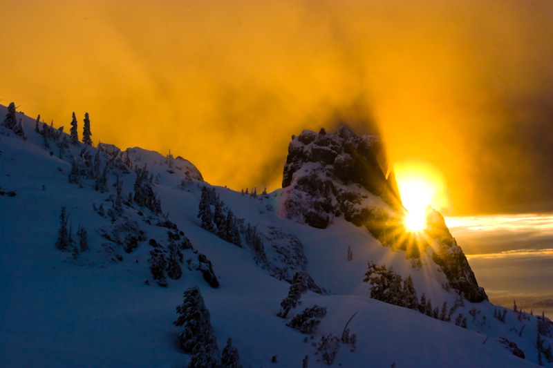 Sunrise From The Slopes Of Mount Ellinor